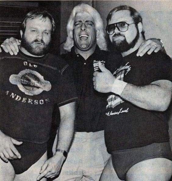 Ole Anderson, Ric Flair, and Arn Anderson of The Four Horsemen.
