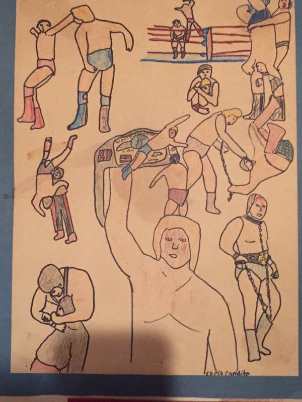 Another one of Chris Candido's passions was art. Here are some pictures he drew when he was a kid. Pro wrestling was in his blood from a young age.