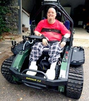 Darren Drozdov in 2014 paralyzed after a wrestling injury
