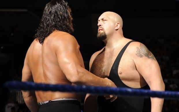 The Great Khali vs The Big Show staring each other down in the ring