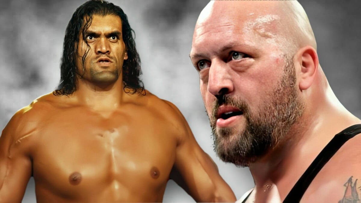 Big Show and Great Khali: a battle of the giants.