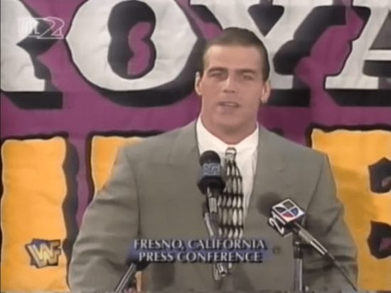 Shawn Michaels in 1996 during a press conference in Fresno California