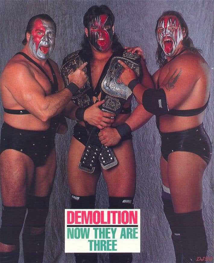 Wrestler Brian Adams | Shaka Brah - The Story of Crush Wrestler Brian Adams as Demolition Crush with the WWF Tag Championship Belts with Ax and Smash