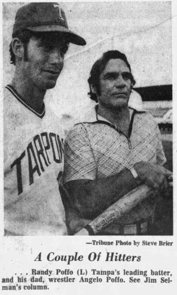Randy Savage | The Forgotten Baseball Career of Randy Poffo Randy Poffo and his dad Angelo featured in the Monday, June 3, 1994 edition of The Tampa Tribune.