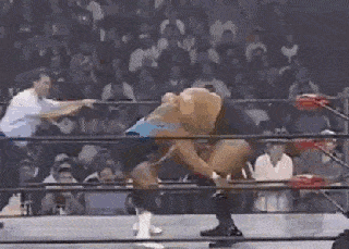 Curt Hennig delivering a Perfect-plex (then known as a Hennig-plex) to WCW's The Giant, aka The Big Show