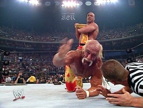 Kurt Angle reveals how Hulk Hogan reacted to having to tap out to him at King of the Ring 2002.