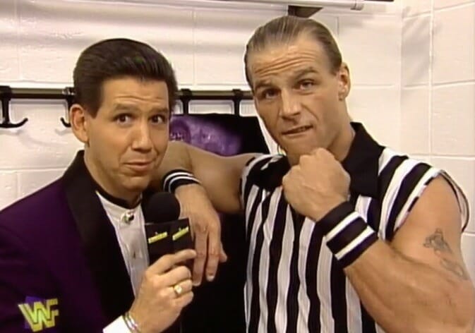 Todd Pettengill interviews Shawn Michaels at SummerSlam 1997. This was Pettengill's last pay-per-view with the company.