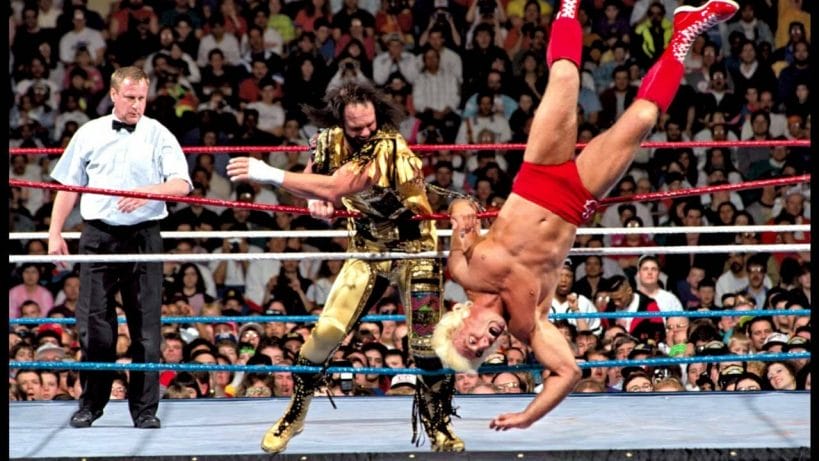 Randy Savage and Ric Flair, pictured here at WrestleMania VIII, had contrasting mentality in and out of the ring.