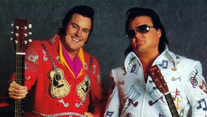 The tag team of Rhythm and Blues - Honky Tonk Man and Greg Valentine