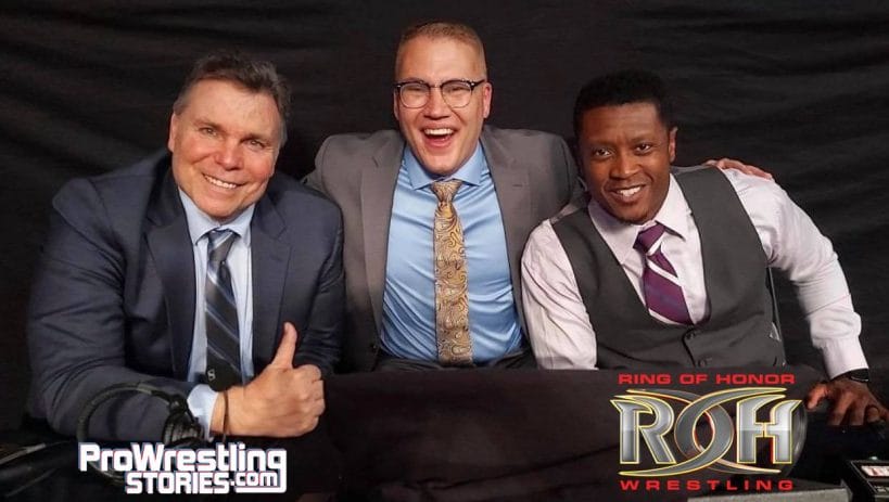 Lanny Poffo, Ian Riccaboni, and Caprice Coleman of Ring of Honor