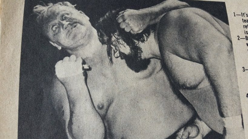 Bulldog Brower (left) with a foreign object vs The Mighty Igor