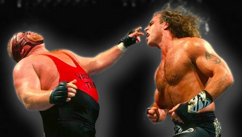 Shawn Michaels and Vader battling it out at SummerSlam '96.