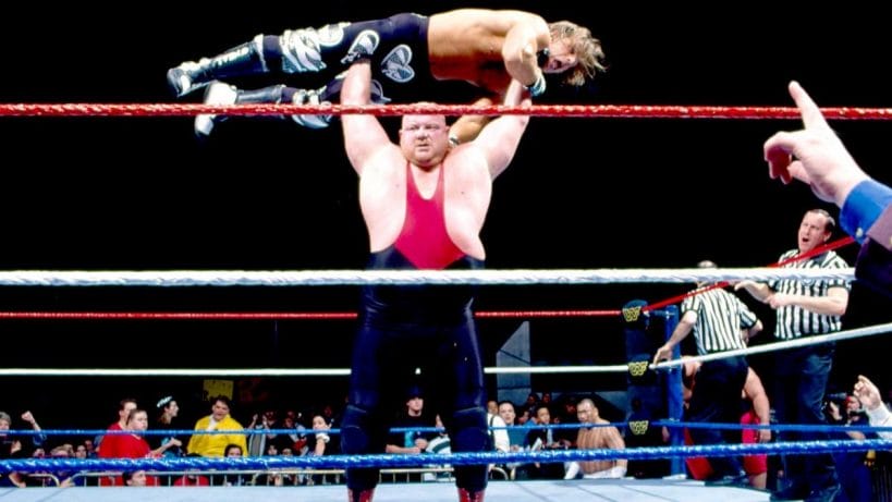 Vader gorilla presses Shawn Michaels, Royal Rumble '96