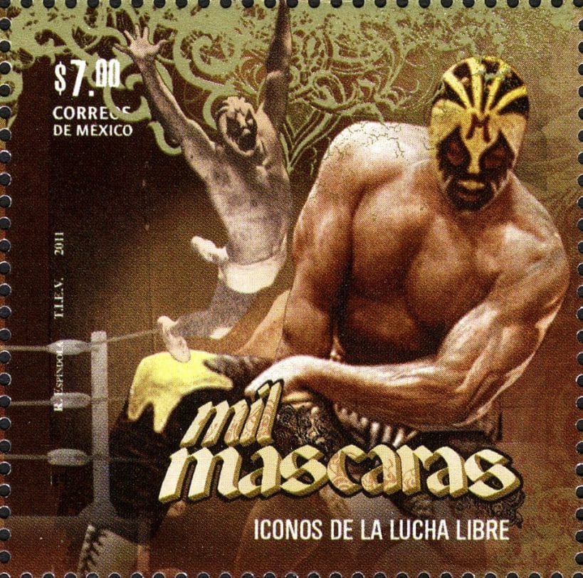 Mil Máscaras in 2011 was immortalized (somewhat) by being on one of three different postal stamps in Mexico dedicated to his legacy and other Icons of Lucha Libre.