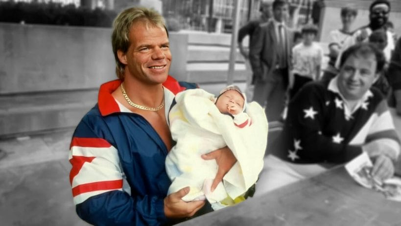 Lex Luger and The Failed Lex Express Experiment Lex Luger holding a baby during the height of the Lex Express tour because why not?
