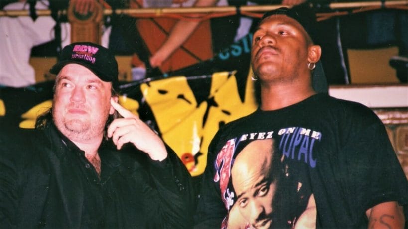 New Jack, here pictured with Paul Heyman, would excel in ECW as a solo competitor after partner Mustafa Saed left the company. 