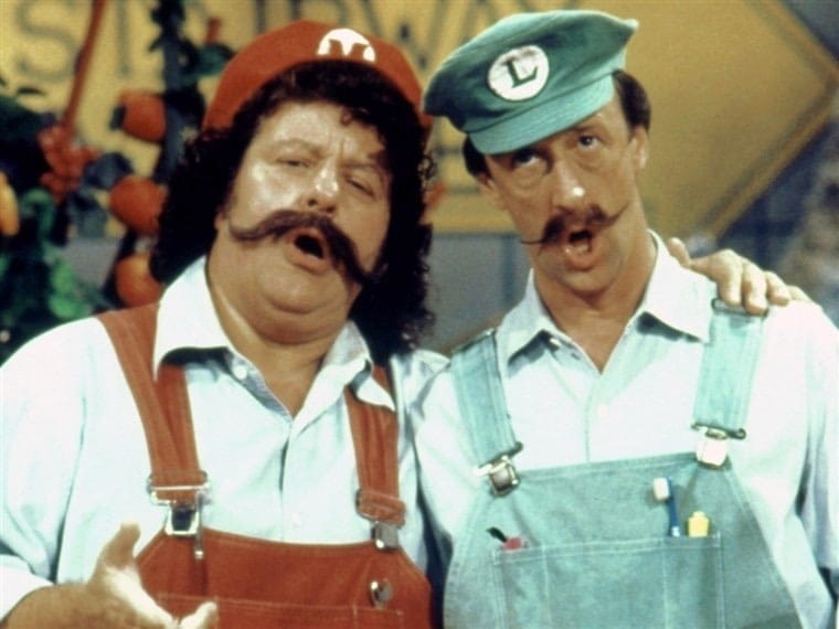 Captain Lou Albano and Danny Wells played the roles of Mario and Luigi in The Super Mario Bros. Super Show!