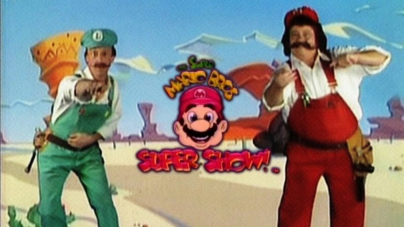 Danny Wells and Captain Lou Albano in The Super Mario Bros. Super Show!