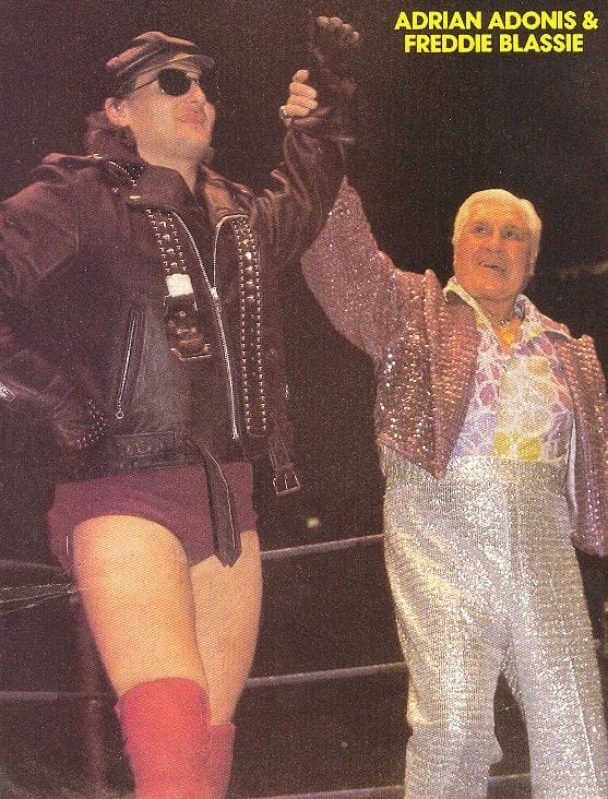 Adrian Adonis | His Remarkable Career and Tragic End Adrian Adonis with the legendary Freddie Blassie.