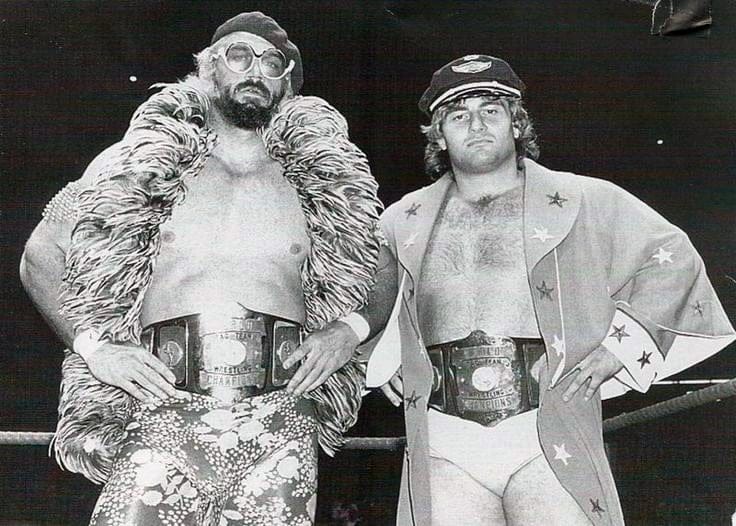 Adrian Adonis | His Remarkable Career and Tragic End The East-West Connection - Jesse "The Body" Ventura and Adrian Adonis as AWA Tag Team Champions in 1980.