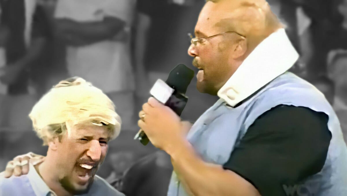 Sean Waltman (as Ric Flair) and Kevin Nash (as Arn Anderson) spoof the Four Horsemen on September 1st, 1997's Monday Nitro.