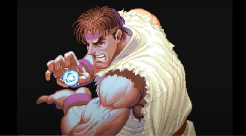 Ryu from the intro of Super Street Fighter 2.