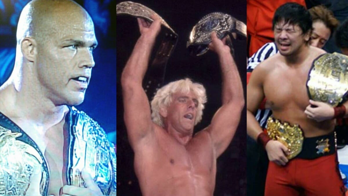 Kurt Angle, Ric Flair, and Shinsuke Nakamura are amongst those who have had the rare distinction of holding more than one world heavyweight championship at the same time.