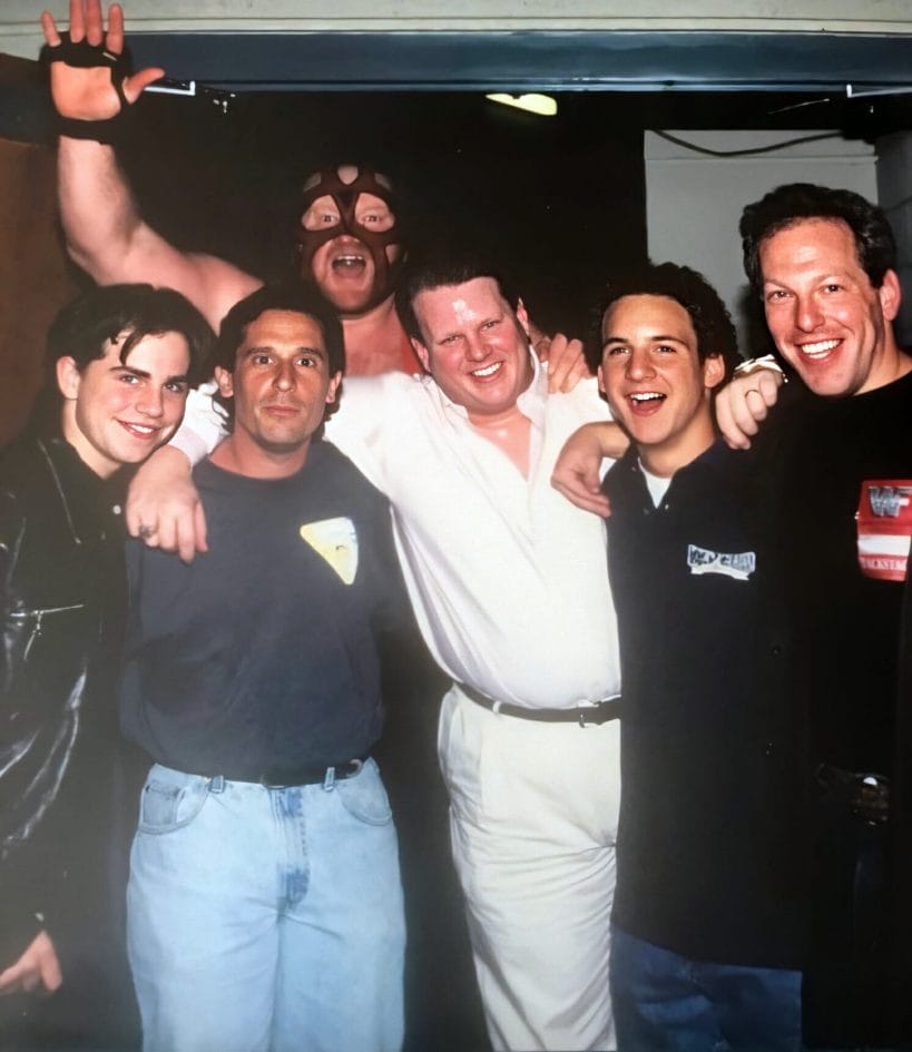 Big Van Vader and Bruce Prichard having fun with the Boy Meets World crew in '96.
