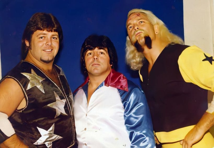 Jerry "The King" Lawler, "Superstar" Bill Dundee, and "The Boogie Woogie Man," "Handsome" Jimmy Valiant.