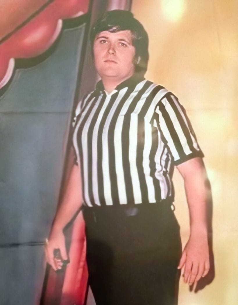 Jim Ross as a referee for NWA Tri-State (which would later become Mid-South Wrestling) in the mid-'70s.