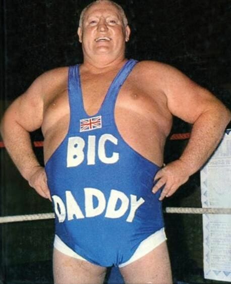 Icon of '70s British wrestling, "Big Daddy" Shirley Crabtree.