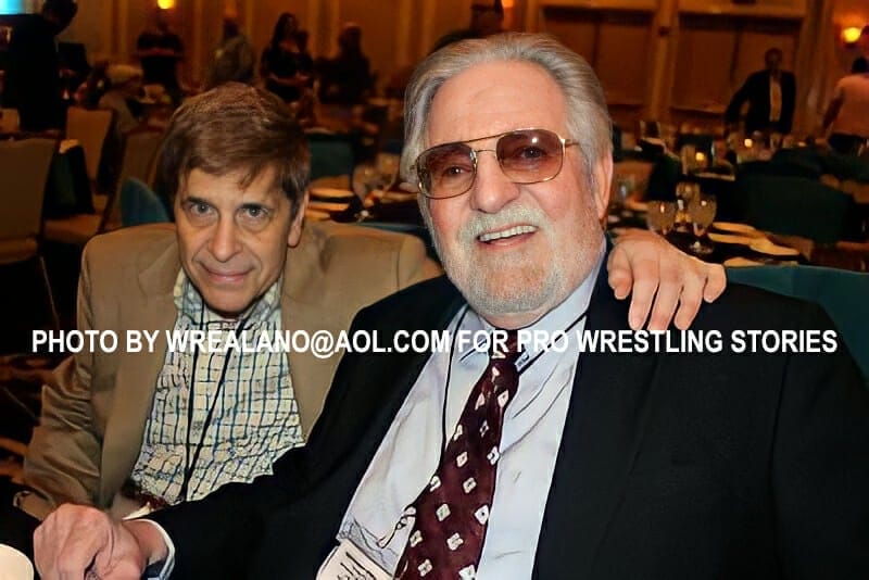 Pepper Martin with his friend and former Seattle promotor, the late Dean Silverstone. [Photo taken by Wrealano@aol.com for use on Pro Wrestling Stories]