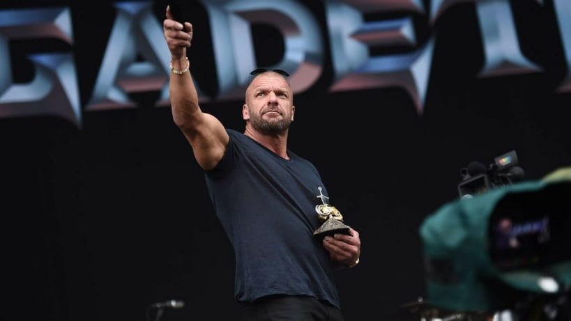 Triple H receives the "Spirit of Lemmy Award" at 2016's Download Festival. 