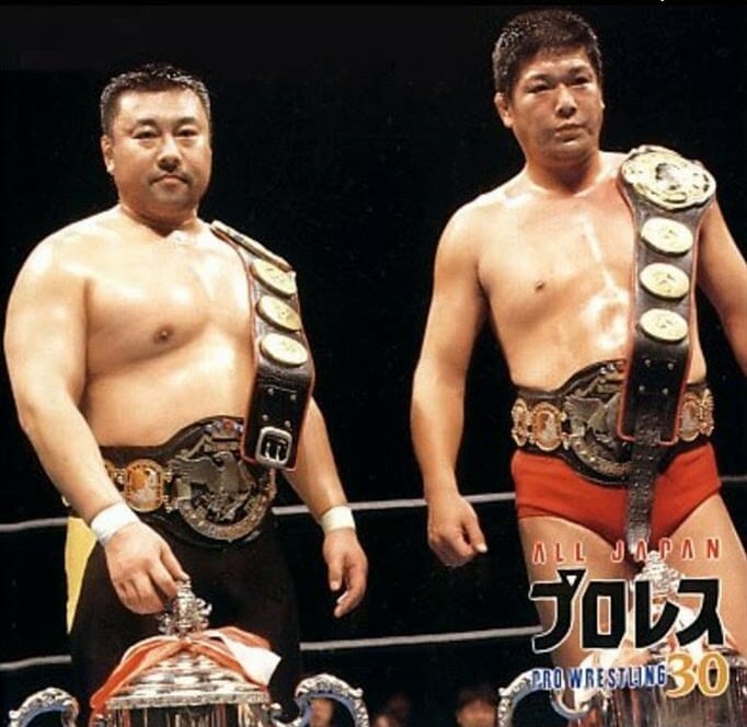 Four Pillars of Heaven of All Japan - Magic at the Budokan The Holy Demon Army: Toshiaki Kawada and Akira Taue.