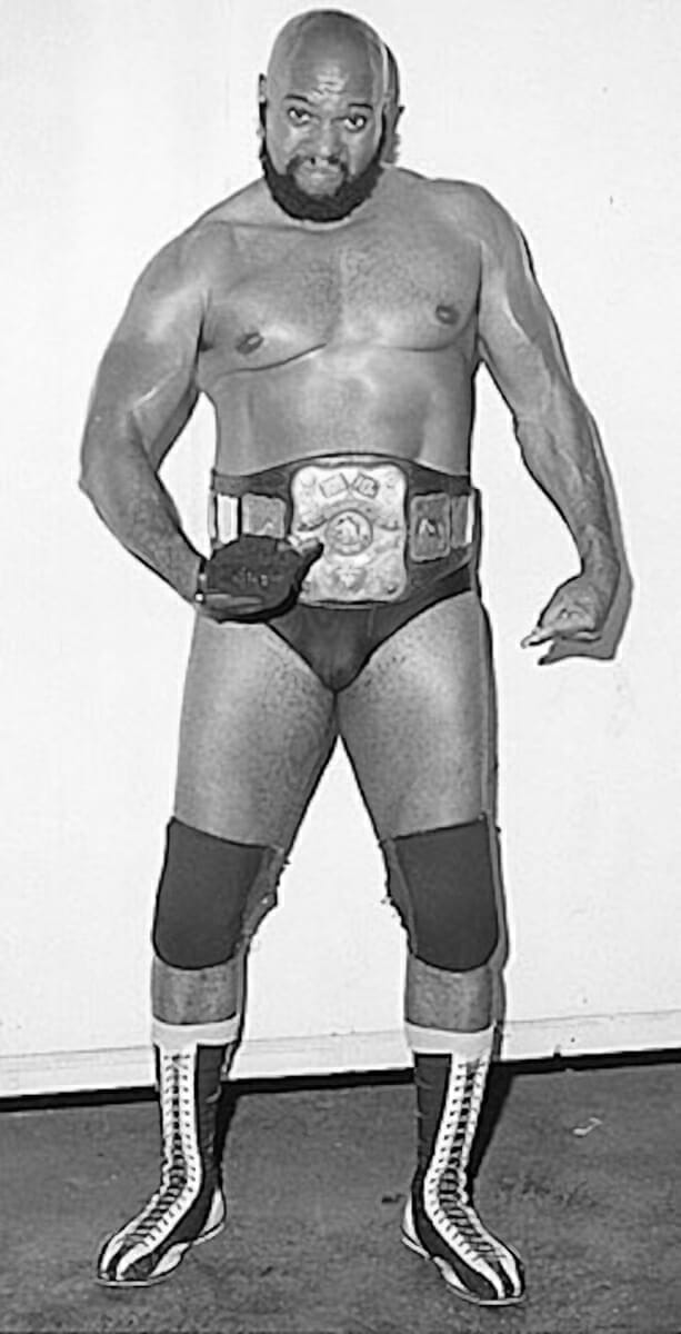 Bad News Allen while Stampede Wrestling North American Heavyweight champion. [Photo: Bob Leonard]
