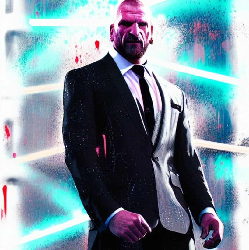 AI Generated Photos of Wrestlers: So Accurate It's Scary! AI produced this excellent Triple H work of art.